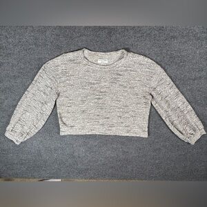 Madewell Texture & Thread Women’s Cropped Balloon Sleeve Sweater Size Medium
